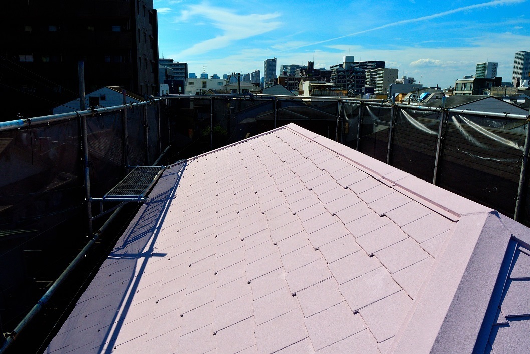 屋根塗装工事完成