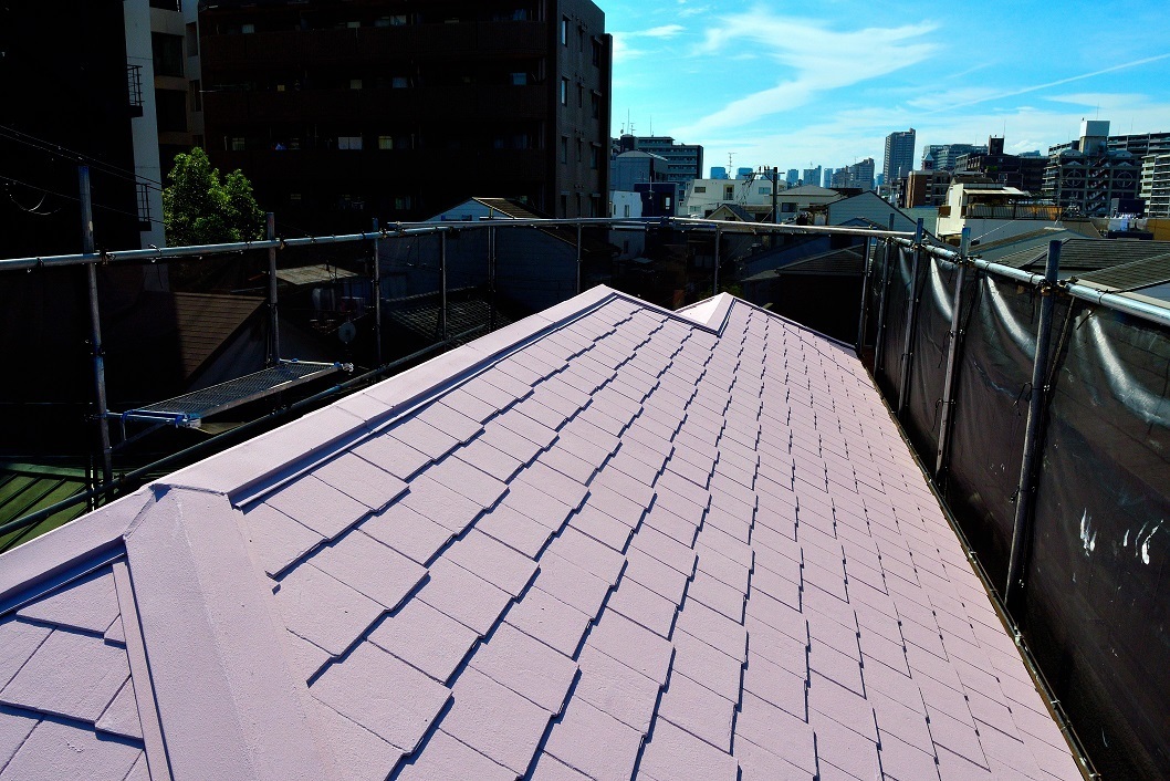 屋根塗装工事完成